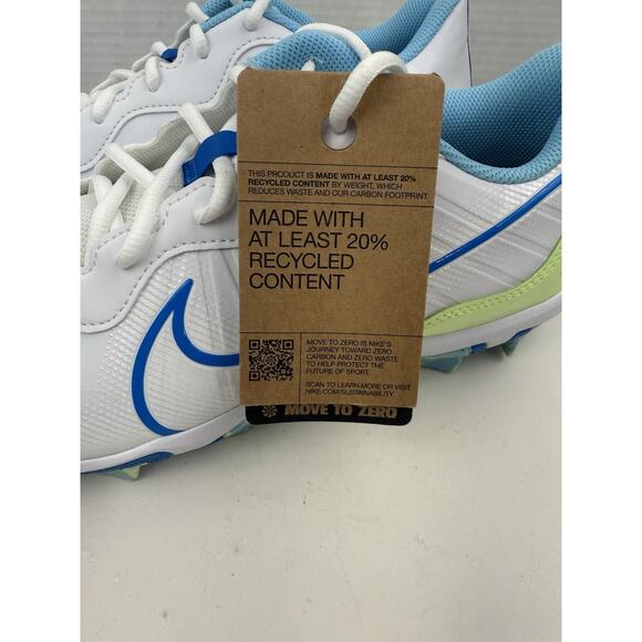 Nike Alpha Huarache 4 Keystone Baseball Cleats Blue White DJ6524-102 Mens 10.5 - Picture 3 of 11